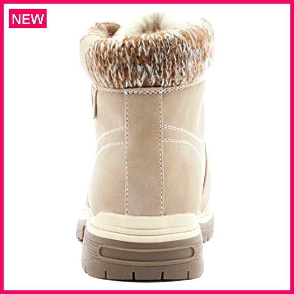 Women's Waterproof Hiking Boots, Fur Lined, Lightweight, Snow Ankle Boots - Picture 4 of 8